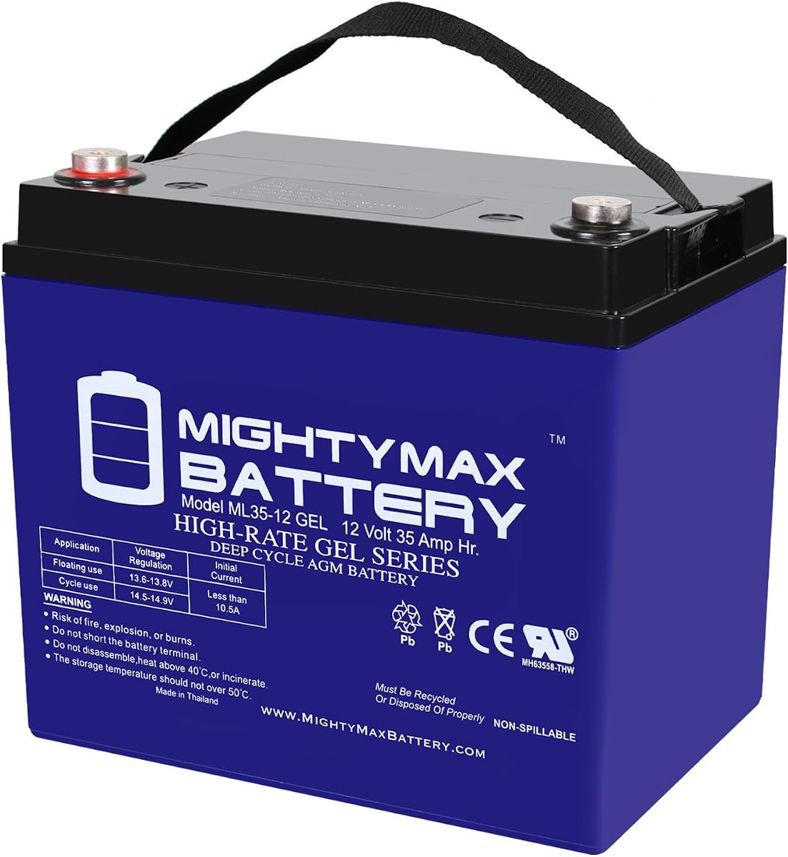 12V 35AH GEL Replacement Battery for BWG SLA Generac 0D4575