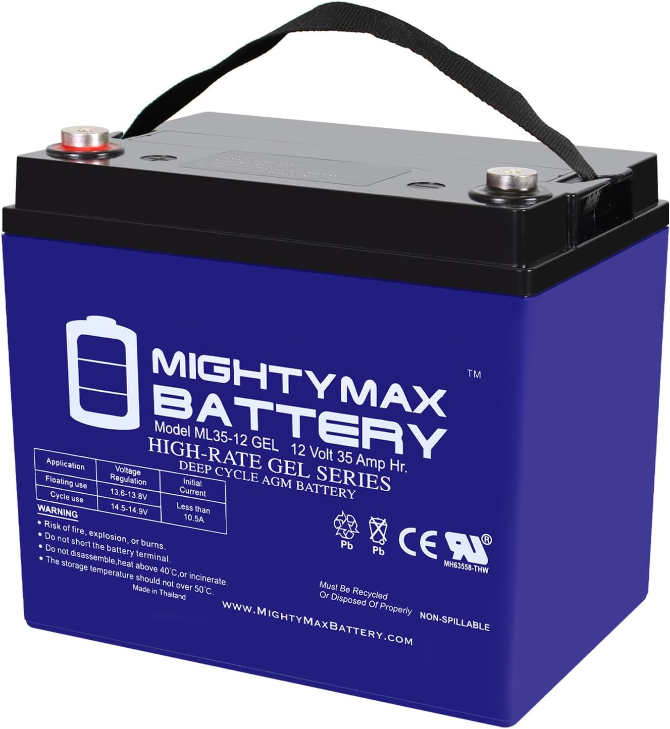 Mighty Max Battery12V 35AH GEL Replacement Battery for BWG SLA Generac 0D4575
