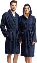 100% OEKO-TEX Cotton Hooded Bathrobe Unisex Bathrobe for Men Women American Terry 420GSM Soft Highly Absorbent