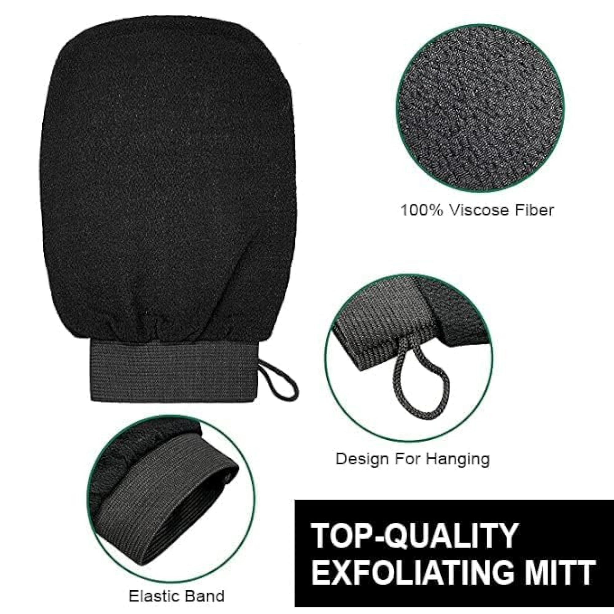 Pure Viscose Fibre Body Exfoliating Glove, 1 Pc
