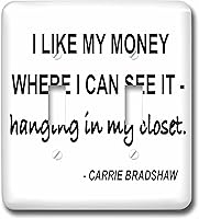 Vista 1 de 3dRose LSP _ _ _ _ _ _ _ _ _ _ 171879 _ _ _ _ _ _ _ _ _ _ 2 I Like Mi dinero donde I Can See it para colgar en el clóset Interruptor de luz Cover