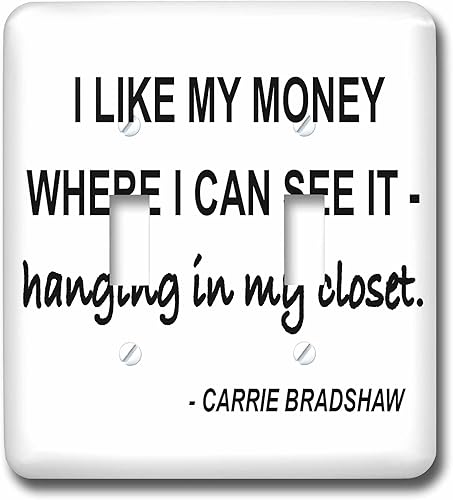 3dRose LSP _ _ _ _ _ _ _ _ _ _ 171879 _ _ _ _ _ _ _ _ _ _ 2 I Like Mi dinero donde I Can See it para colgar en el clóset Interruptor de luz Cover