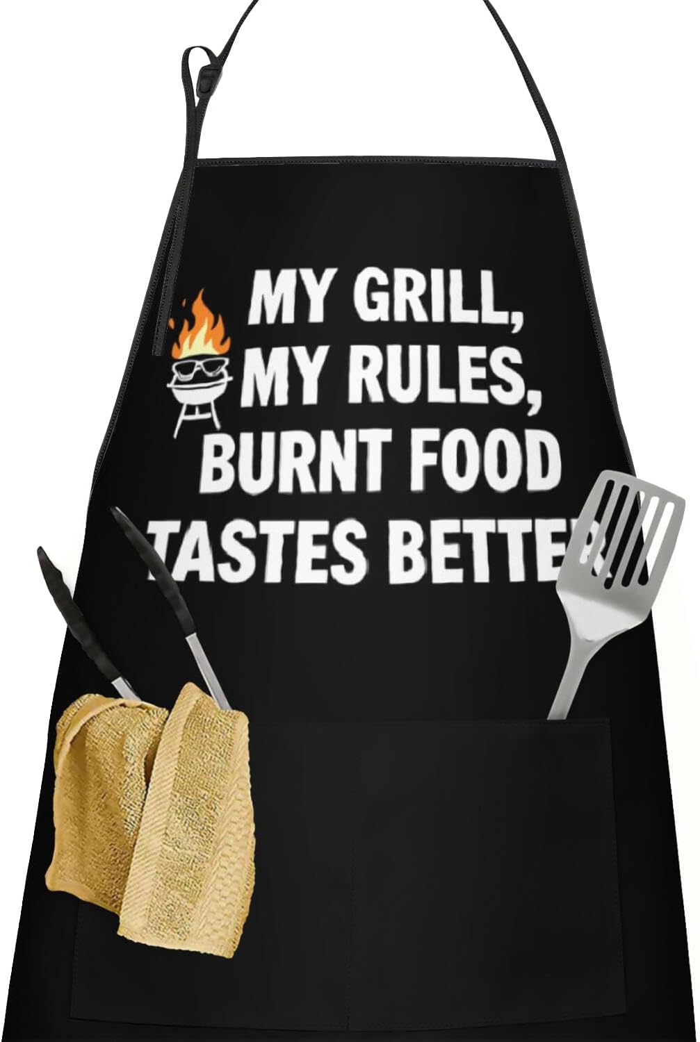 Apron with 2 Pockets,Kitchen Chef Artist Aprons for Cooking Gardening Baking Painting, Waterproof Apron 33"x 27"