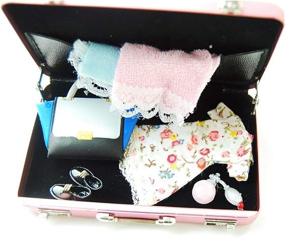 1/6 Aluminum Alloy Suitcase Briefcase Model Miniature for Dollhouse Accessories - Silver