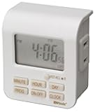 Woods 50008 Indoor 7-Day Digital Plug-in Timer; 1 Polarized Outlet; 1 Pack; White