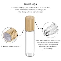 Vista 19 de PrettyCare Paquete de 60 botellas de rodillo de aceite esencial de 0.3 fl oz con bola de rodillo de acero inoxidable – a granel recargable a prueba