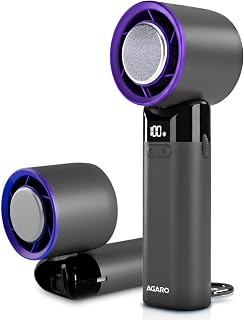 AGARO Regency Mini Handheld Fan with Ice Touch Technology, 100 Adjustable Speeds, 4000mAh Rechargeable Battery, USB-C Char... Price In India