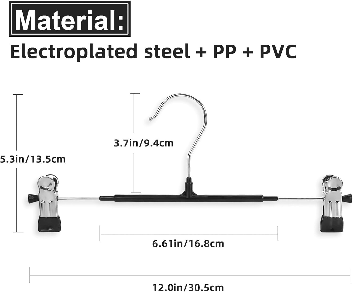 Non-Marking Anti-Slip Pants Hanger, Space-Saving Pants and Skirt Clip, Jeans and Long Pants Hanger, Clothes Clip for Various Shorts and Casual Pants, Durable. (20, Pink)