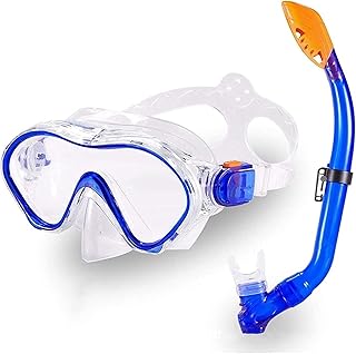 ダイビング ダイビングマスク 子供用 シュノーケリング マスク セット すべて 乾式呼吸チューブ 曇り止め フルフェイス 水泳用 男の子 女の子用