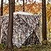 JOMAILIEEL 360 See Through Ground Blinds for Deer and Turkey, Pop Up Deer Blind with Diamond-Shaped Door, Mud Flap, Portable Carry Bag and Quiet-Fast Setup (3-4 Person)