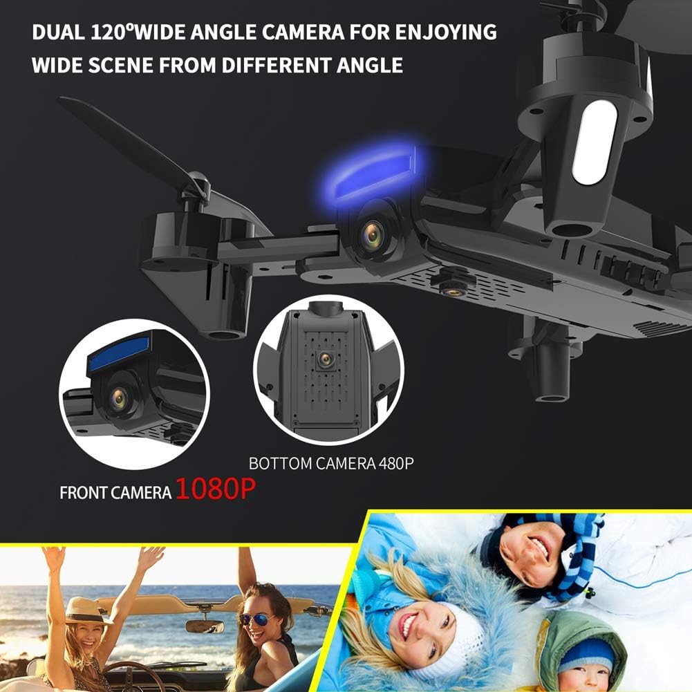 🔥 Cashback up to 70% Foldable Drone with 1080p HD Camera for Adults and Kids,Quadcopter with Wide Angle 480P FPV Live Video for Beginners with Gesture Control/Follow me Mode/Altitude Hold for Last 18 mins