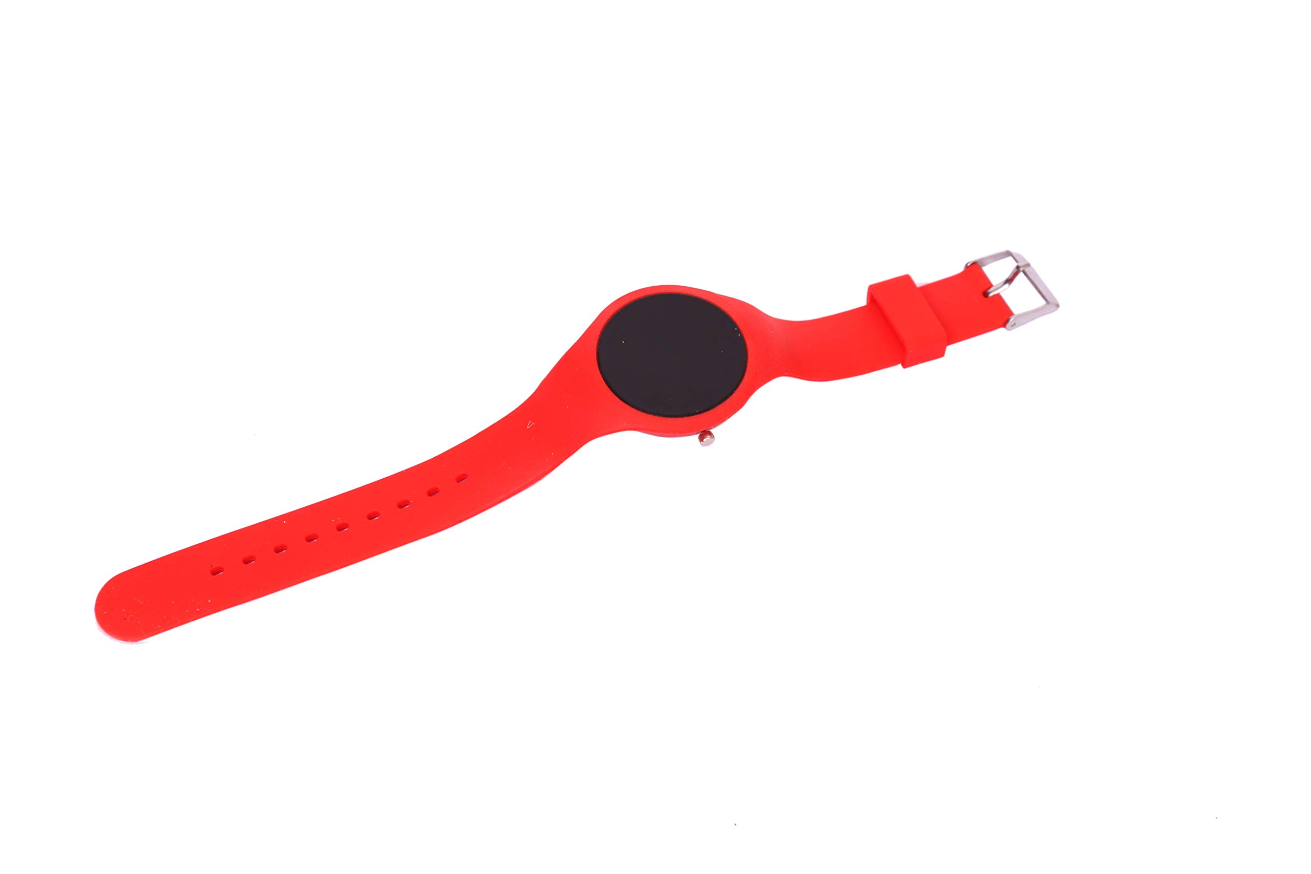 Trendy Tap Round Dial Unisex Silicone Digital LED Band Wrist Watch for Boys, Girls, Men, Women (Red) (B084MJMQWY) Amazon Price History, Amazon Price Tracker