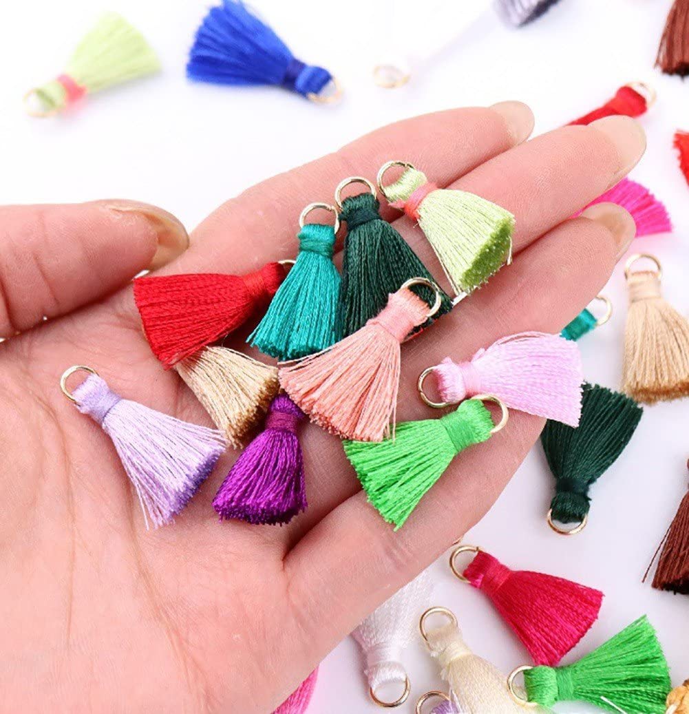 100 PCS Mini Pompons Colorés 2cm - Glands Tassels Pour DIY Bijoux Et Décoration