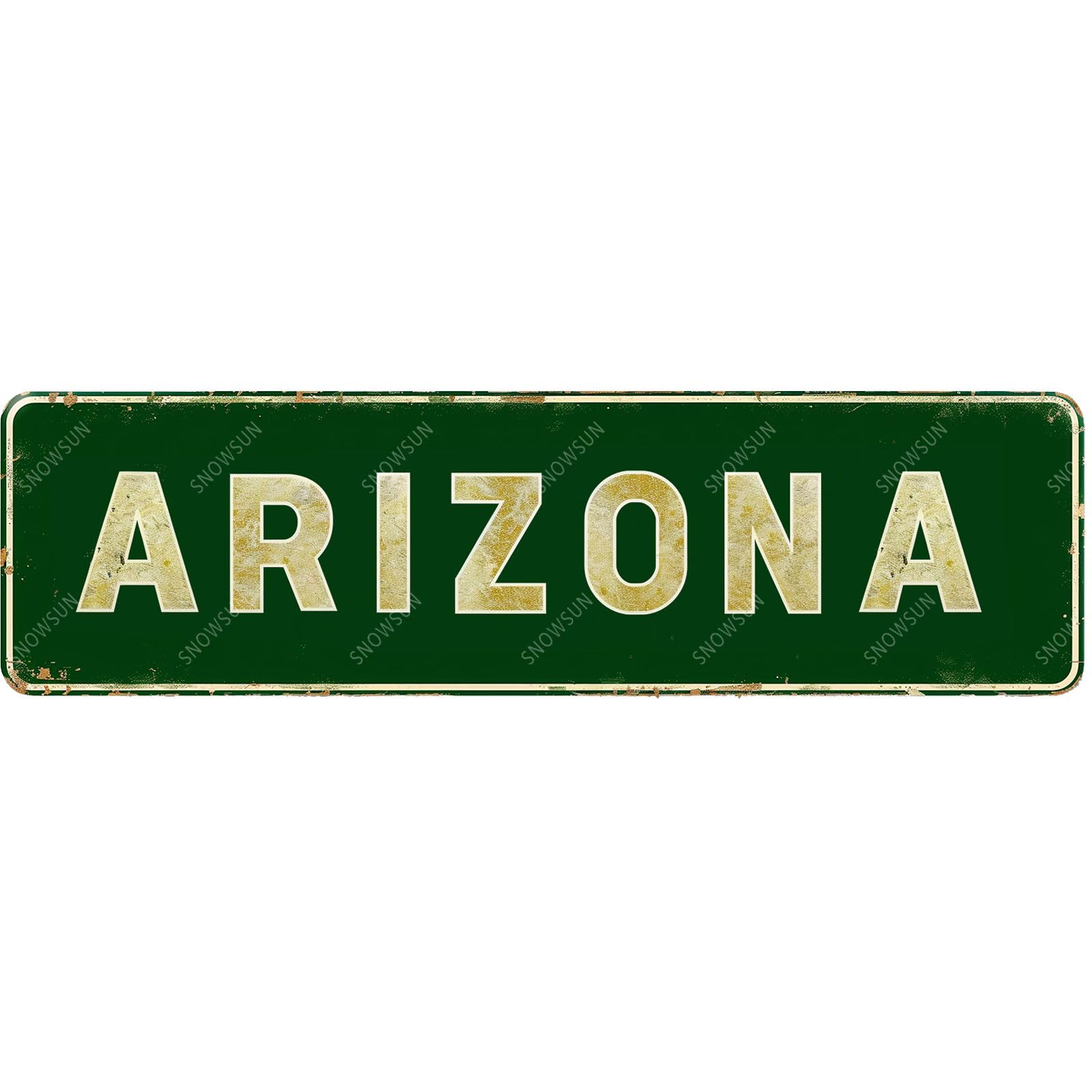 Arizona Street Sign Vintage Tin Signs Art Plaque for Home Office Bar Garden Cafe Yard Garage 4x16 Inch