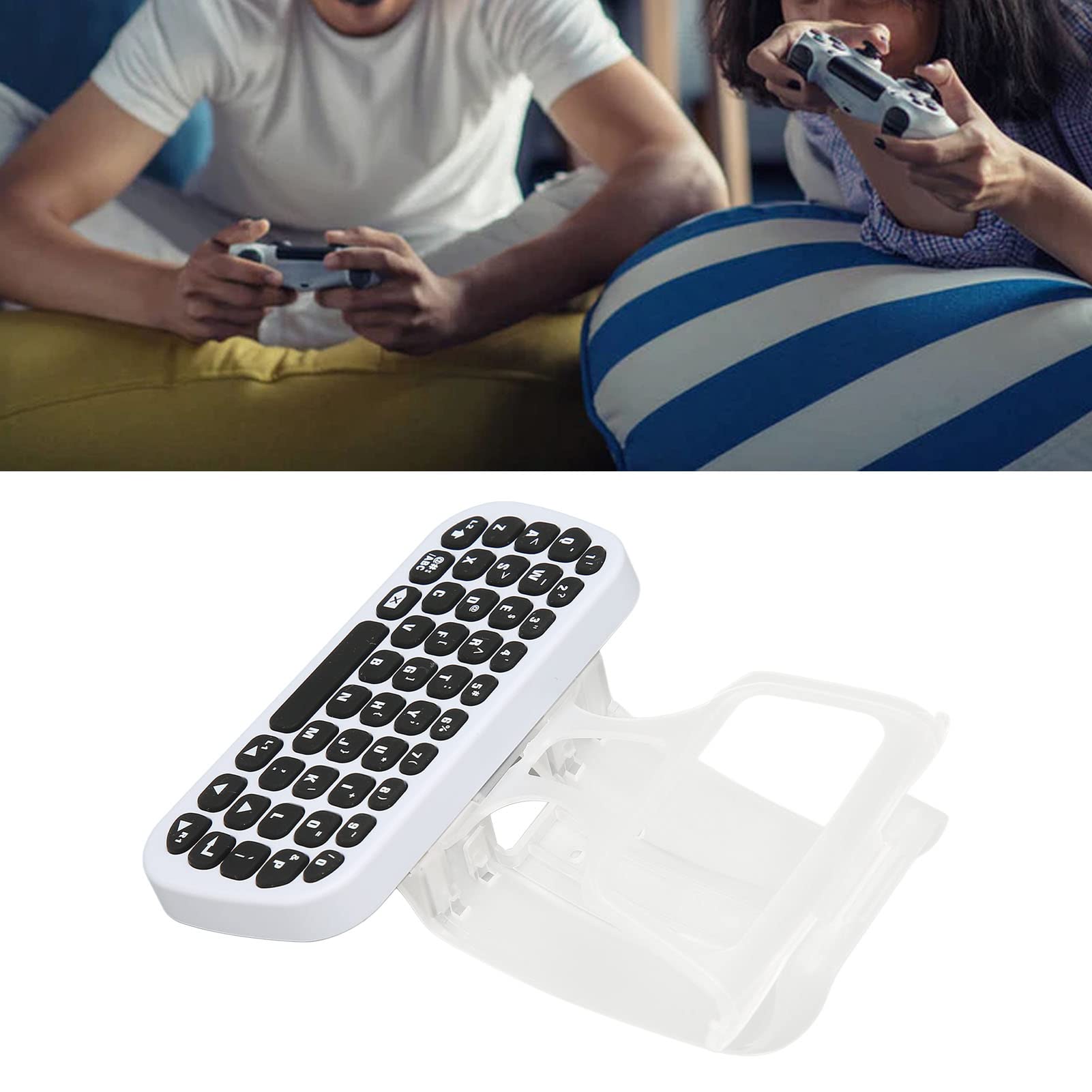 Tastiera Controller per PS5, Accessori Controller Mini Tastiera Bluetooth Wireless, Tastiera Controller Chat con Supporto Clip per Controller PS5
