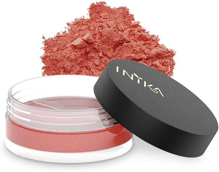 INIKA Loose Mineral Blush, All Natural Make-Up Powder, Flawless Coverage, Brightening, Long Lasting, Water Resistant, Oil Free, Vegan 3g (0.10 oz) (Red Apple)