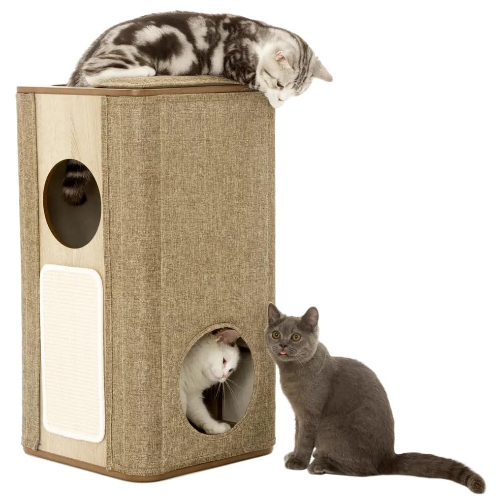 Tour pour chats stable et compacte contre l'ennui des félins