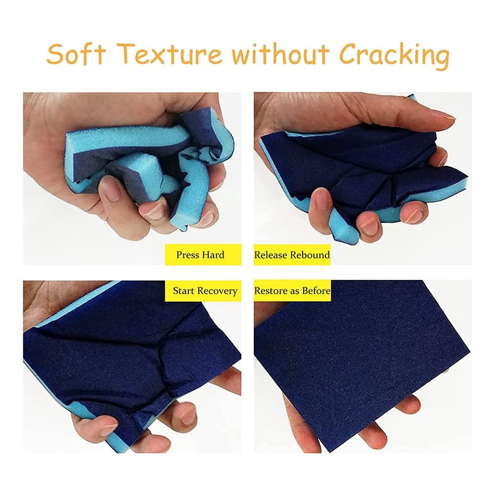 16pcs Éponge De Ponçage, Blocs De Ponçage Grossiers Et Fins Cale A Poncer Kit Polissage Utilisation Humide Et Seche Grain 366080100120150180220 Pour Poncer Polir Metal Bois 86266285