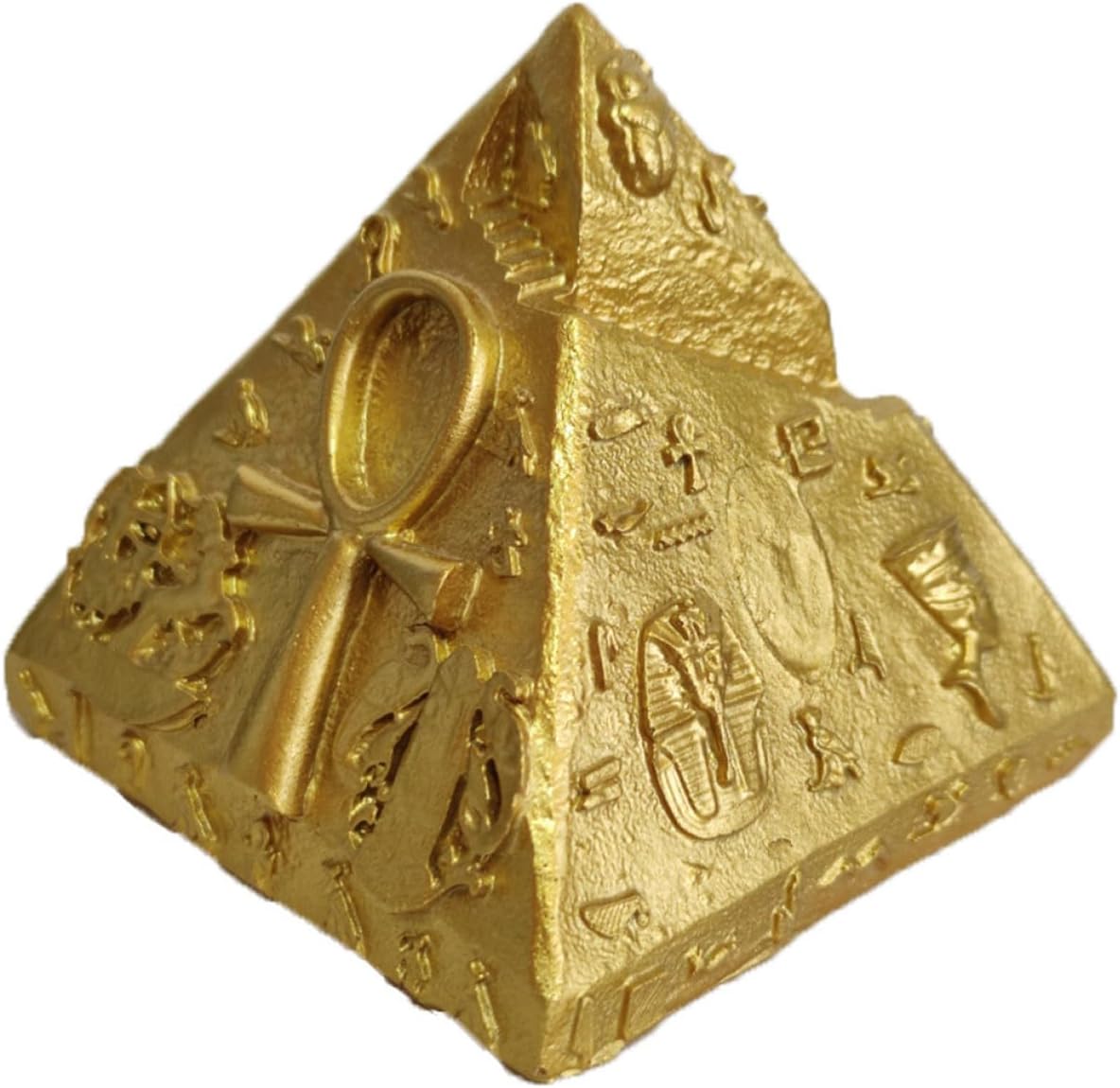 OSALADI Egyptian Pyramid Model Resin Figurine Large Khufu Pyramid Sculpture Desktop Home Decor Retro Office Ornament Collectible Building Accessory