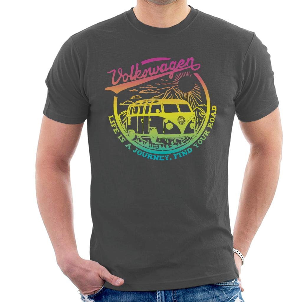Volkswagen Men's Charcoal Life Is A Journey T-Shirt