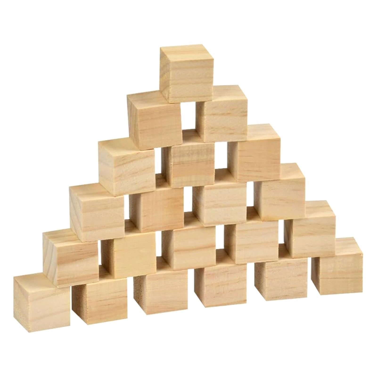 zyrqon 50pcs 3cm Wood Blocks for Crafting, Unfinished Pine Wood Square Blocks Blank Cubes for DIY Project, Craft Making, Home Decor