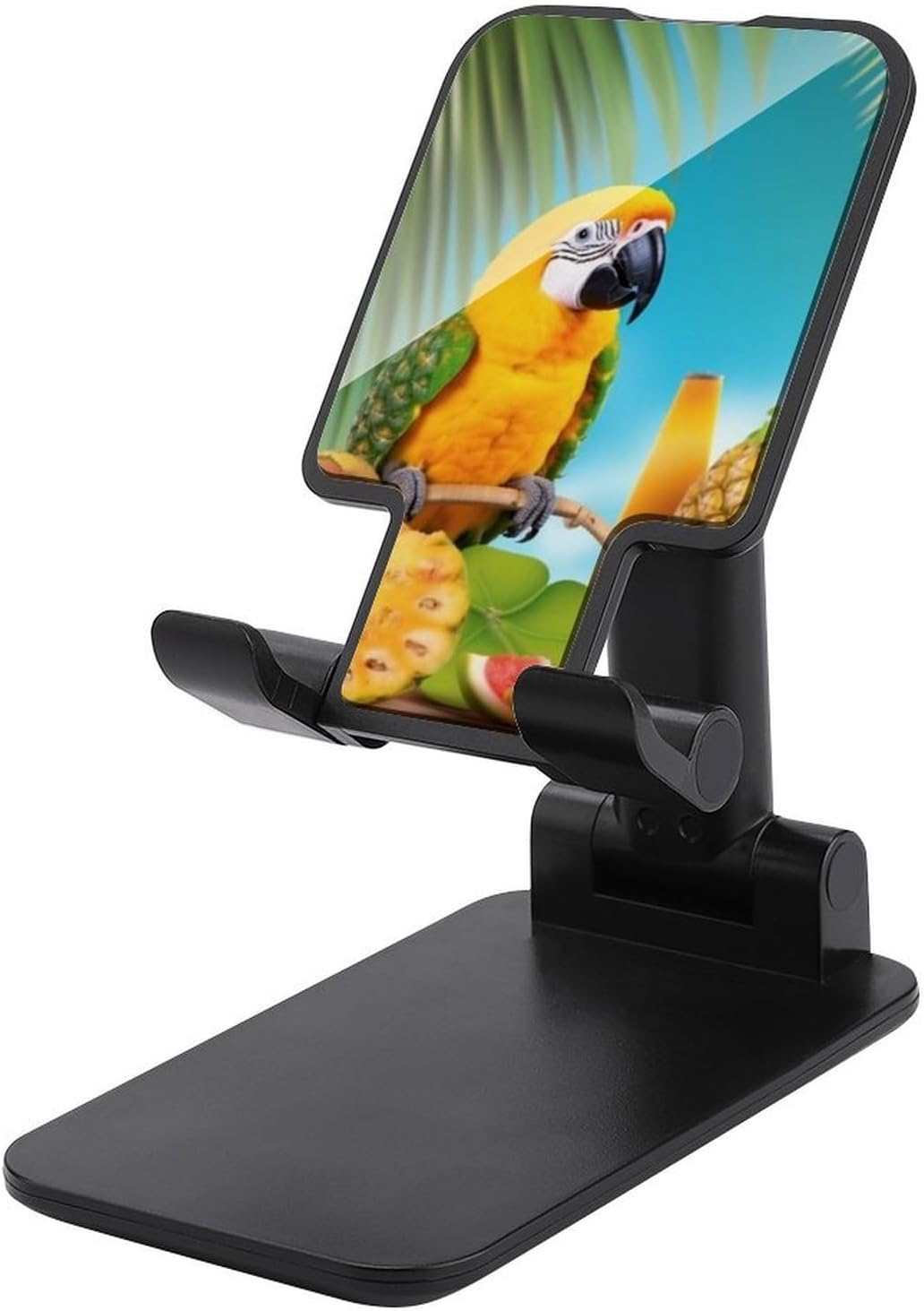 Summer Parrot Pineapple Birds Folding Cell Phone Stand, Smartphone Holder