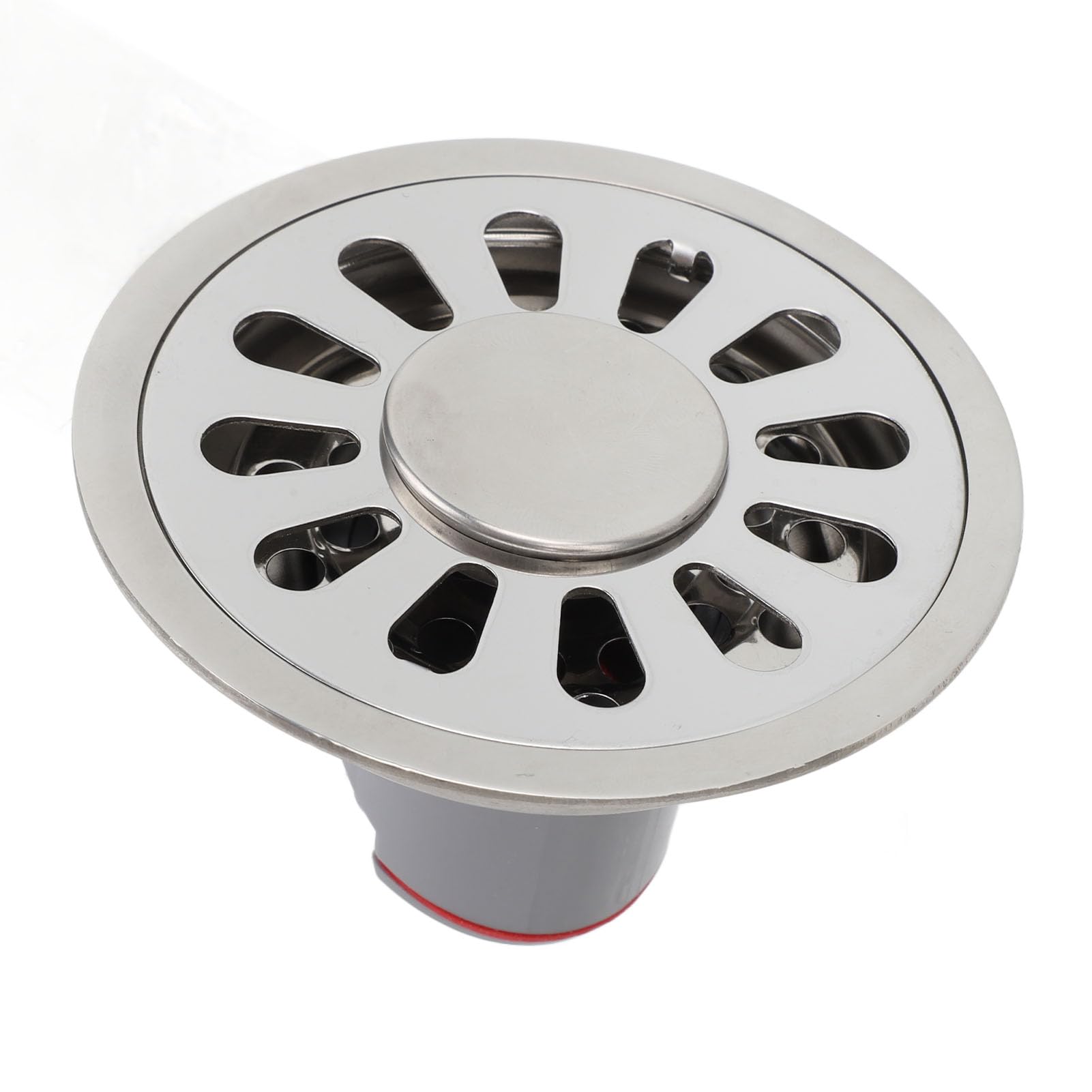 Omabeta Scarico a Pavimento Tondo in Acciaio Inox 304 Antiodore Diametro 9 Cm per Ristrutturazione di Bagno e Balcone
