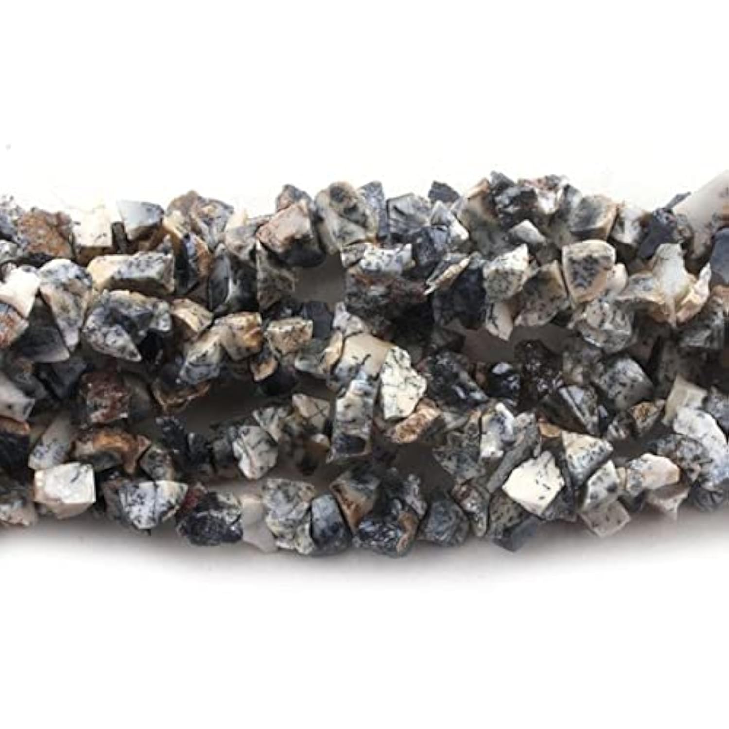 Perles dendrite opale argentées de LKBEADS pour la création de bijoux uniques haut de gamme