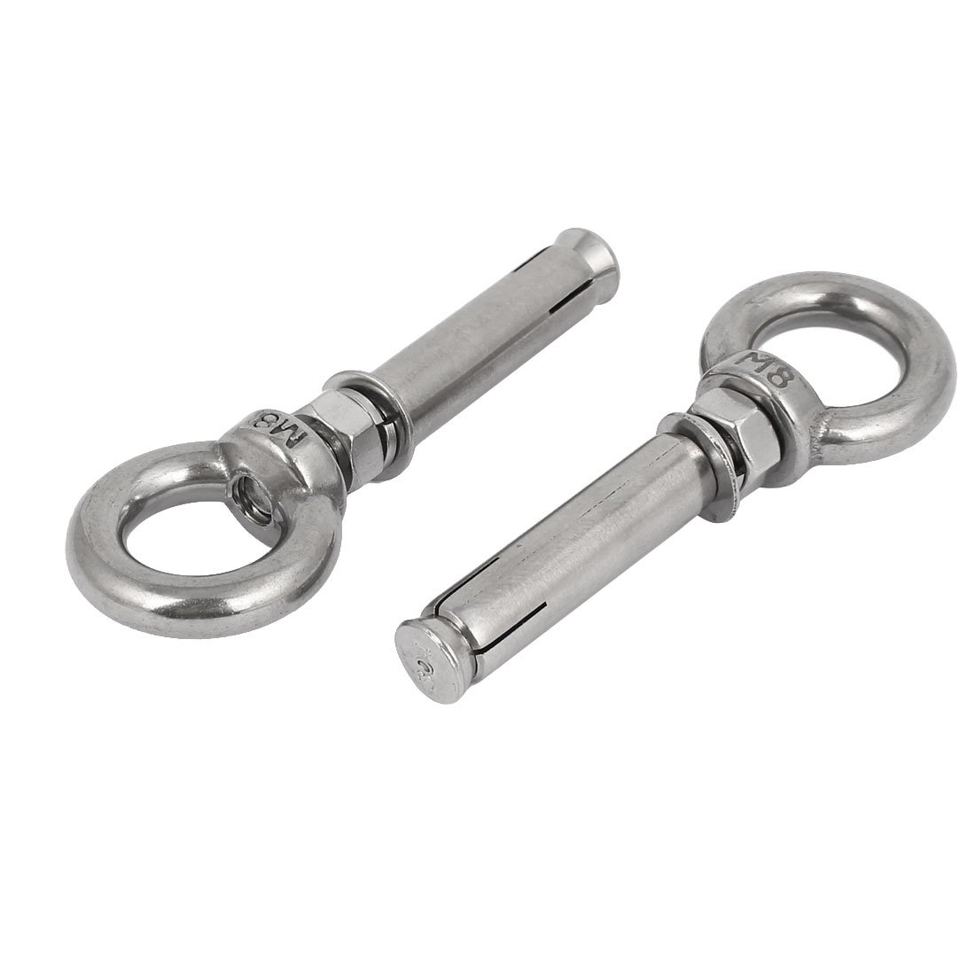 Aexit M8x70mm Expansion Screws Closed Hook Anchor Bolts 5pcs for Wall Concrete Brick (b7908f94379a0b112f22cf28d81ca33d)