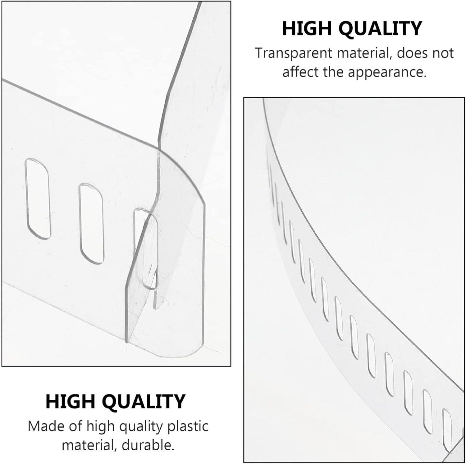 100pcs Transparent Plastic Shirt Collar Strips Blouse Collar Supports for Shirts Pvc Durable Fixing Tools