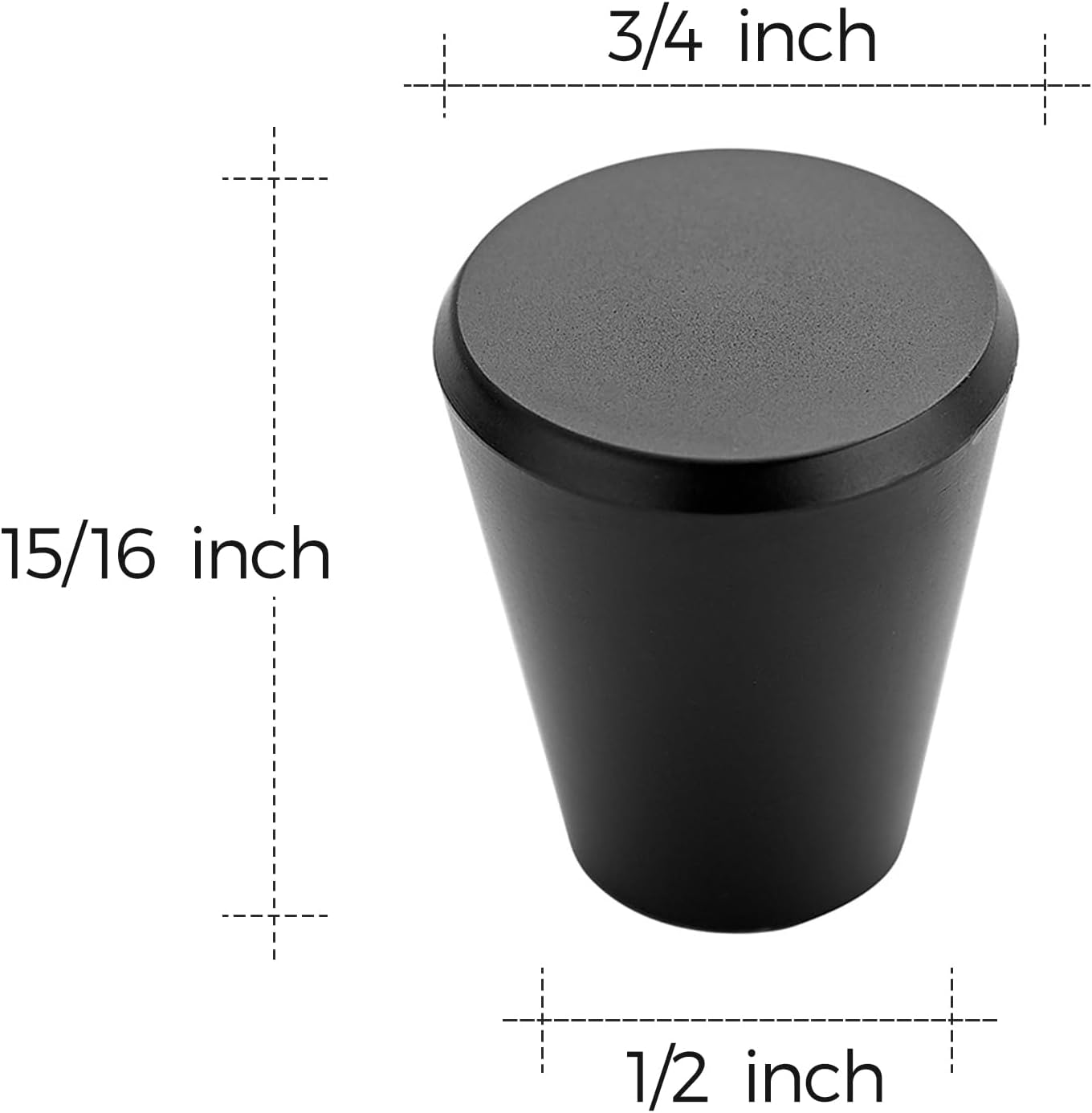 Ravinte 10 Pack 3/4 inch Kitchen Cabinet Knobs Drawer Knobs Dresser Knobs Matte Black Knobs Drawer Pulls Door Knobs Dresser Drawer Handles Knobs for Dresser Drawers