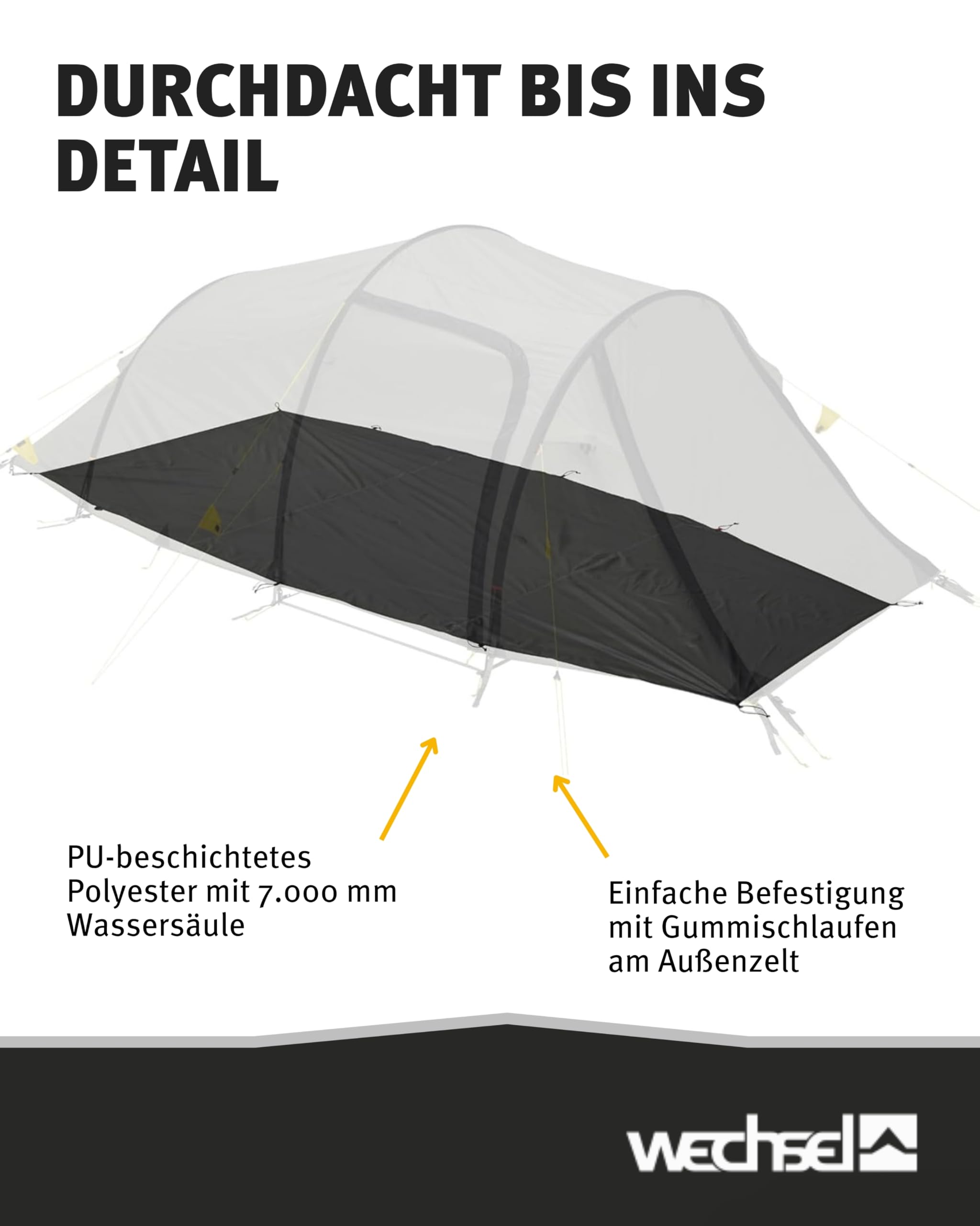 Wechsel Outpost 3 Groundsheet Zeltunterlage schwarz