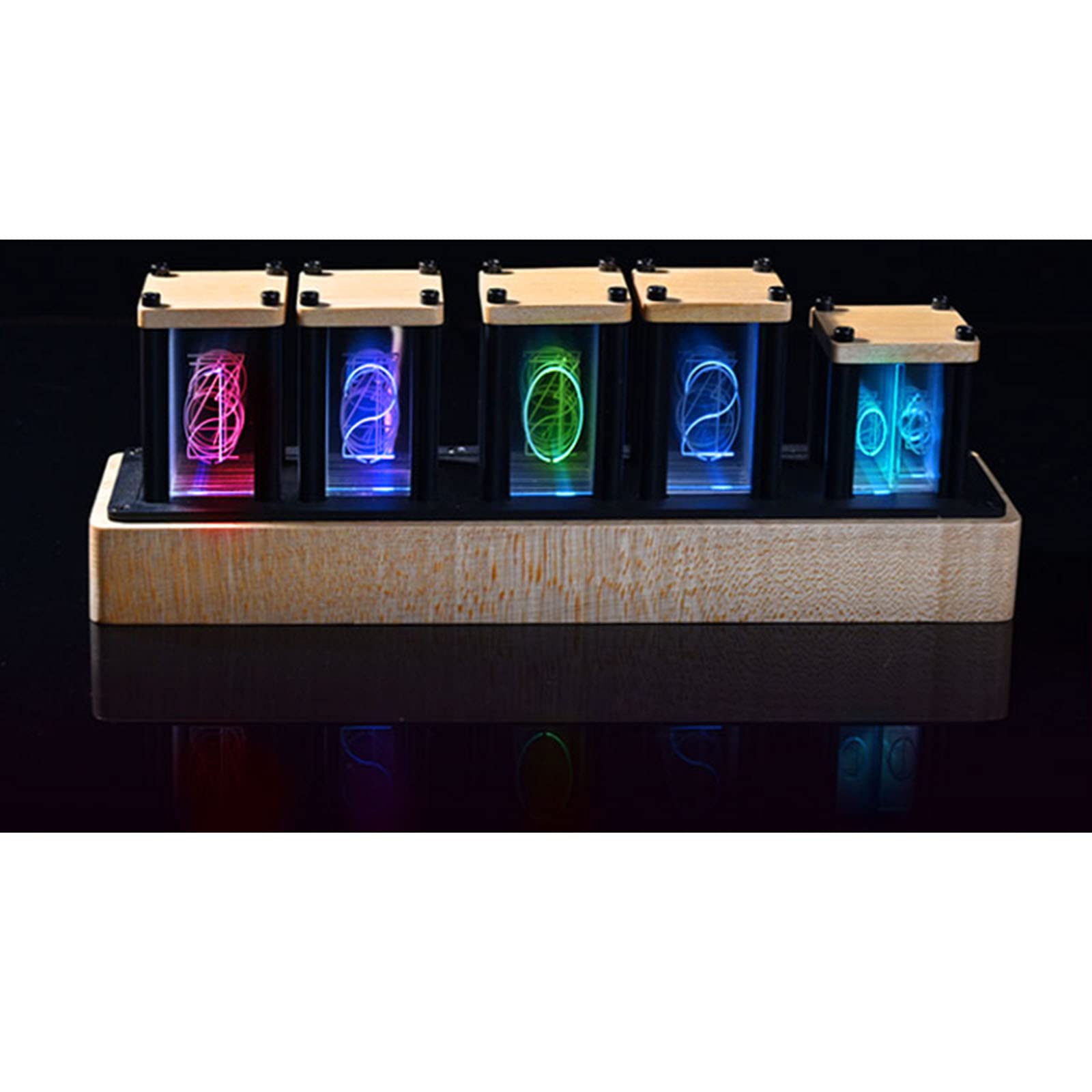 Buy LED Imitate Pseudo Glow Tube Clock,7 Bit RGB Glow Digital Clock