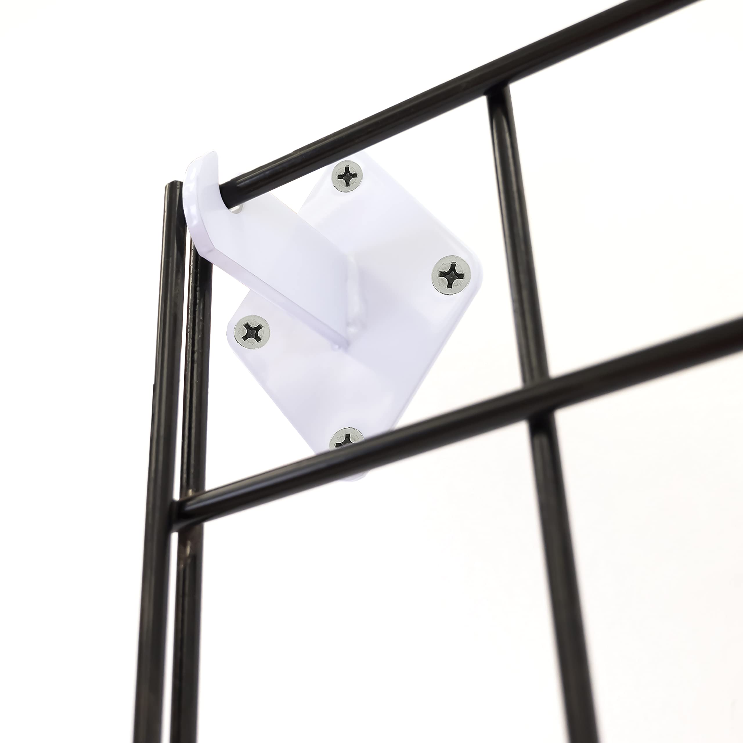 Gridwall and Slatgrid Panel Wall Mounting Brackets (Quantity 5) (5, White)
