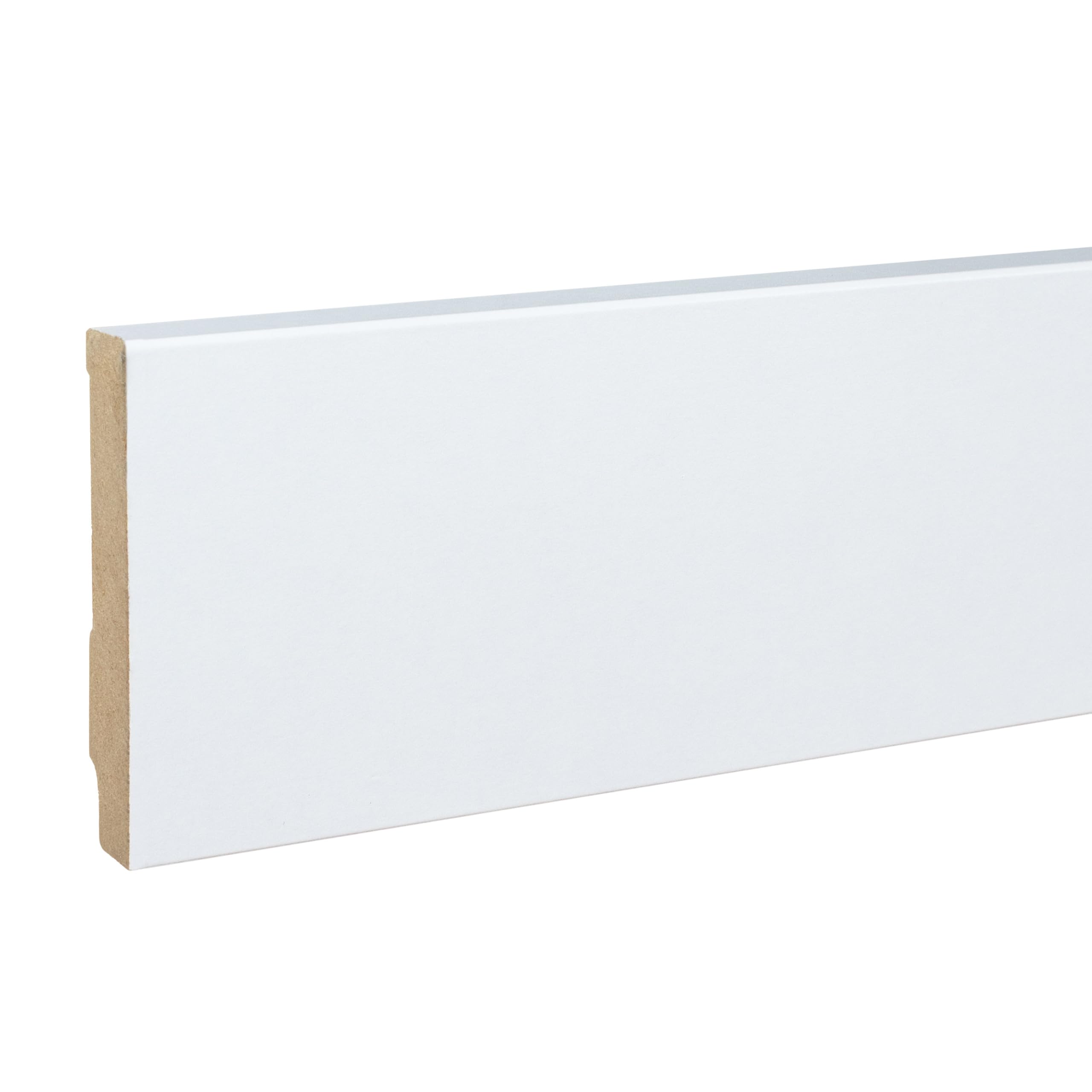 PROVISTON listwa przypodłogowa z płyty MDF, 13 x 80 x 2500 mm, rdzeń MDF, foliowany, kolor biały, do klejenia, klipsów, wkręcania i gwoździ, listwa przypodłogowa firmy PROVISTON 25 m | 10 sztuk