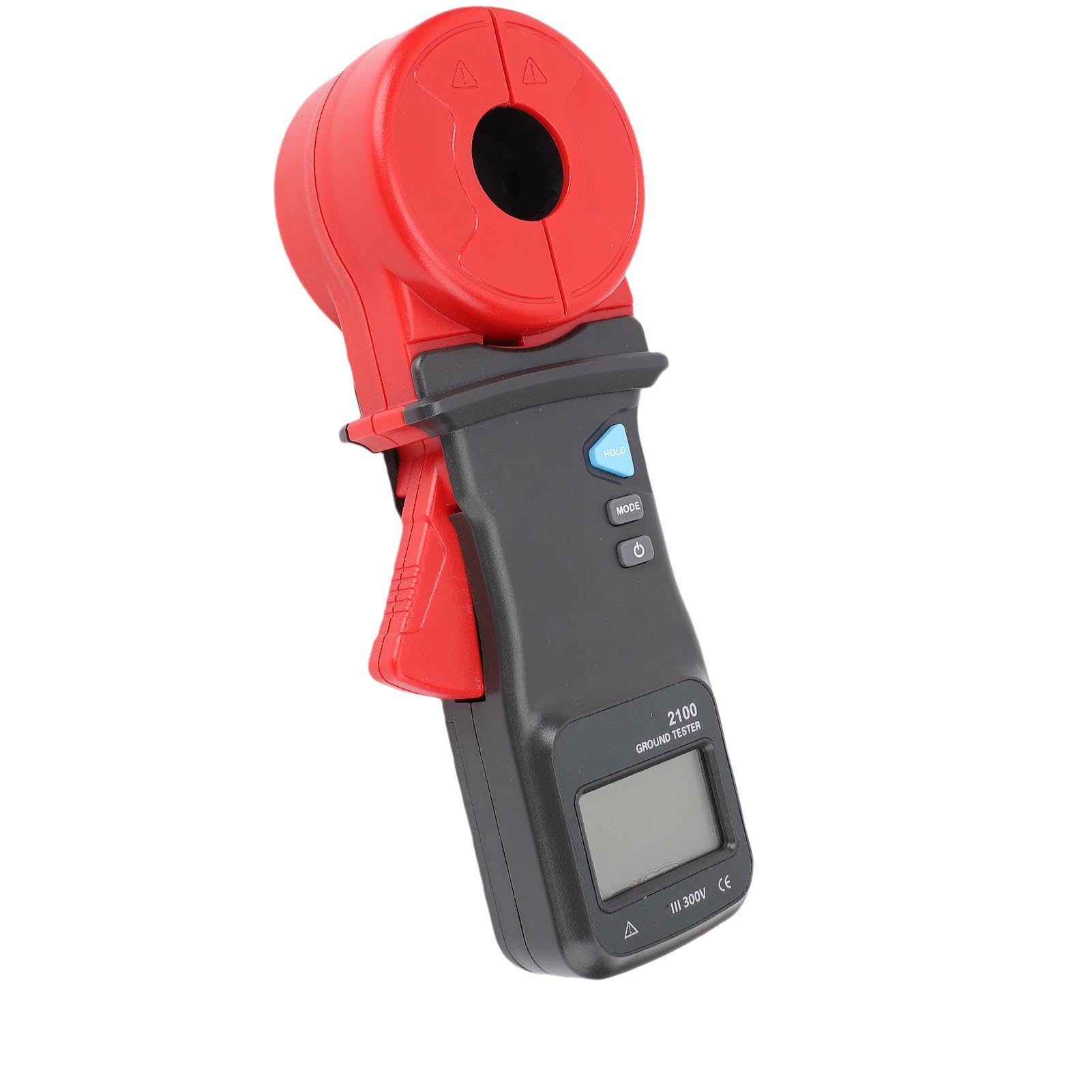 Fafeicy Ohmmetro Digitale a Pinza, Struttura in ABS, Gamma 0,01-1000Ω, Tester di Resistenza di Terra per Elettricisti e Manutentori
