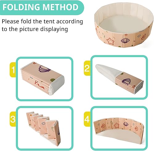 Miniatura 7 de STARBOLO Pozo de bolas  Pozo de bolas de 4 pies para niñospatio de juegos de bebéscorralito de bebévalla para bebé, no necesita inflar, plegable,