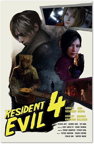 Póster de Resident Evil 4 Remake  Arte estilo película retro  Impresiones de alta calidad (24 x 36)