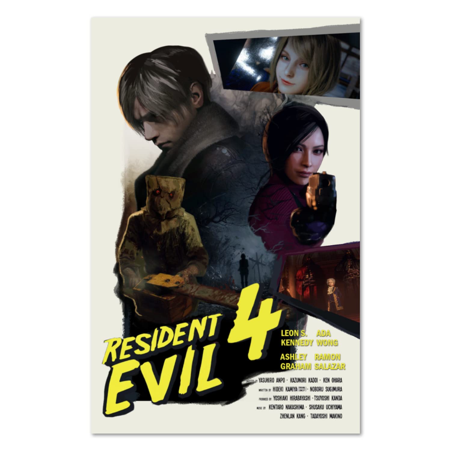 Resident Evil 4 Remake Poster | Retro Movie Style Art | High Quality Prints (13x19)