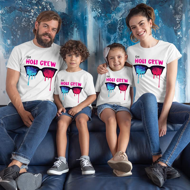 Image of TheYaYaCafe The Holi Crew Matching Men's Women's Kid's Round Neck Holi Famliy T-Shirts (Sold Separately)