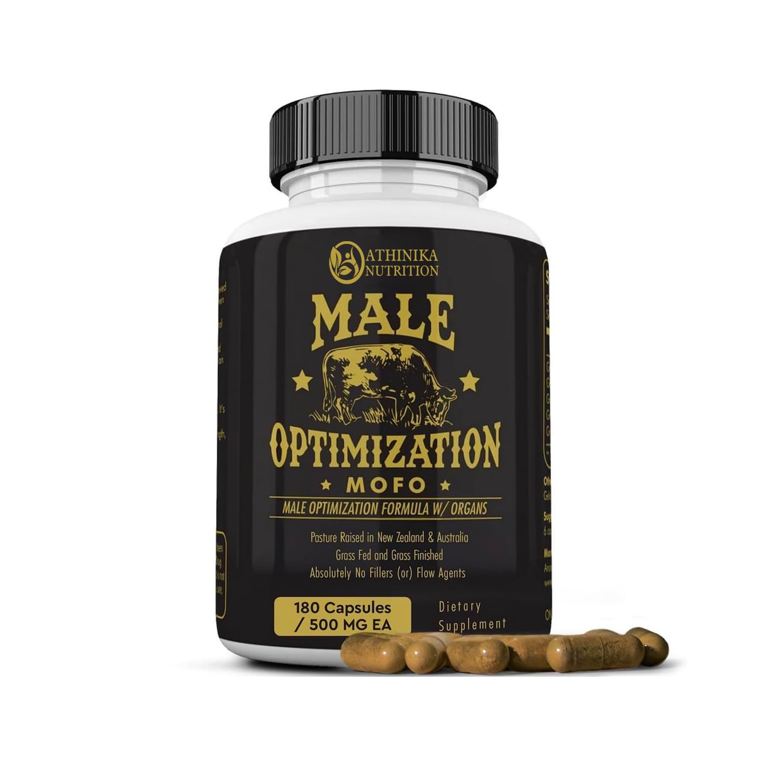 Mofo, Supplements for Men, Support for Energy Levels and Overall Men's Health and Wellness, Non-GMO Grass Fed Beef Organ Supplement with Liver, No Fillers, 180 Capsules-picture-15