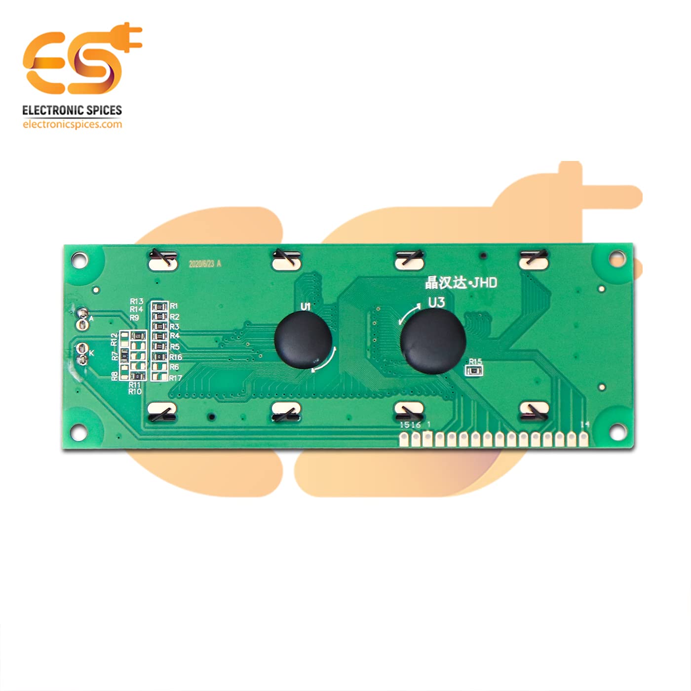 Electronic Spices 16 x 2 Jumbo Blue/White color LCD display module