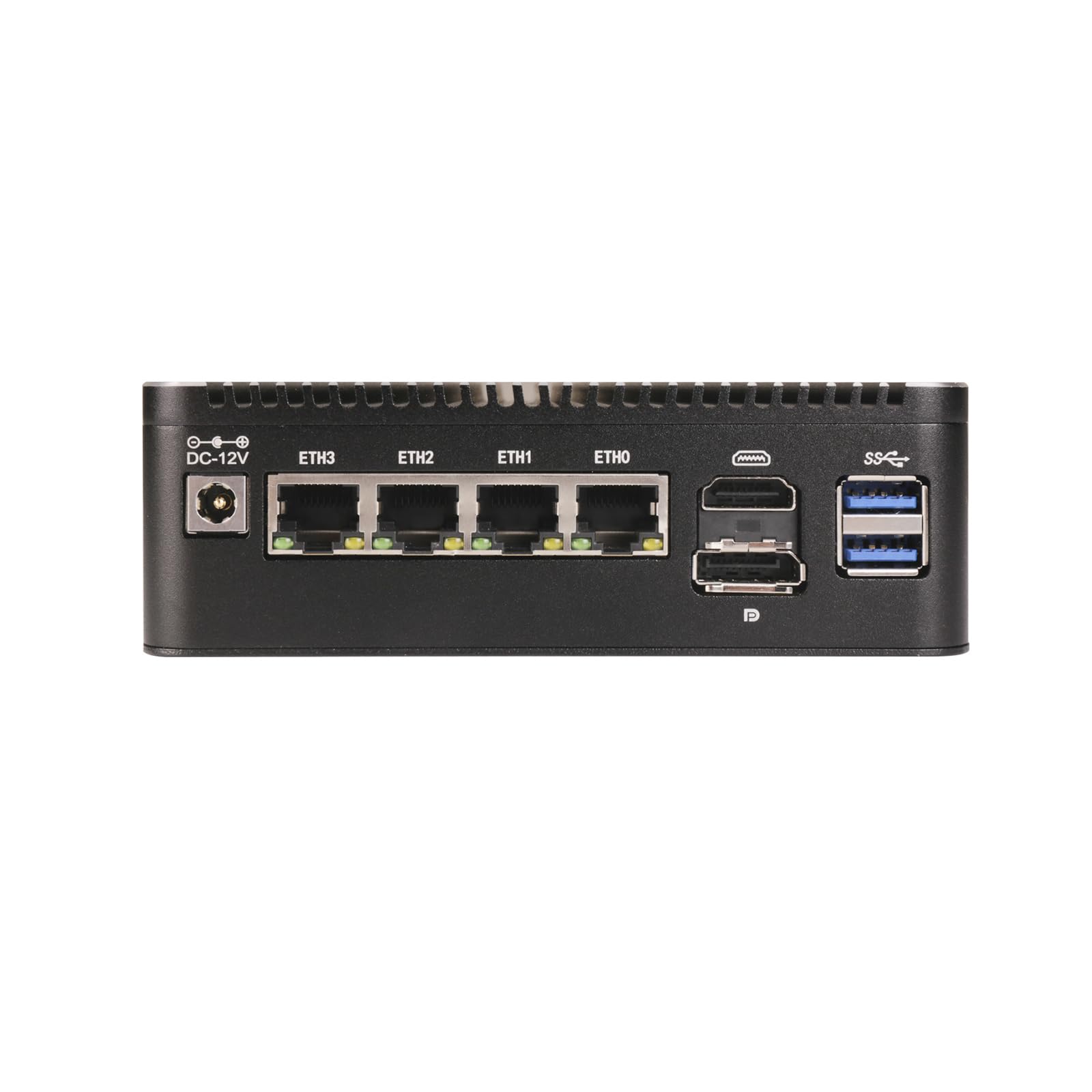 Micro Firewall Appliance, Mini PC, PFSense, Mikrotik, OPNsense, VPN, Router PC, Pentium Gold 4417U, RS34, 4 x 2.5G I226-V Nics, HDMI, DP, SIM Slot, Type-C, 4G RAM, 128G SSD