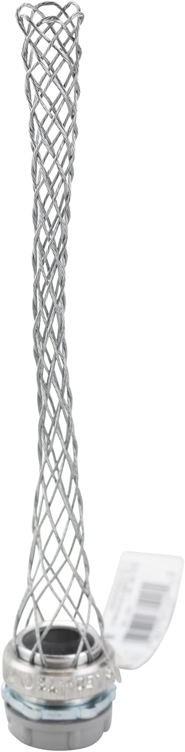 Leviton 3/4-Inch, Straight, Male, Steel Body, Wide-Range Strain-Relief, .520, .730 Cord Range, L7504