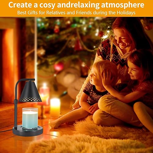Miniatura 7 de kobodon Lámpara calentadora de velas con base de mármol, calentador eléctrico regulable con temporizador, calentador de velas de metal para velas