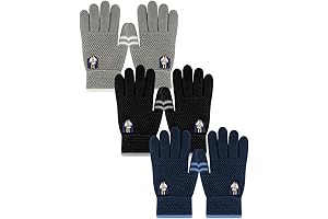 Winter Gloves for Toddler Boys and Girls - Soft, Warm, Wool-Lined Knitted Full-Finger Mittens