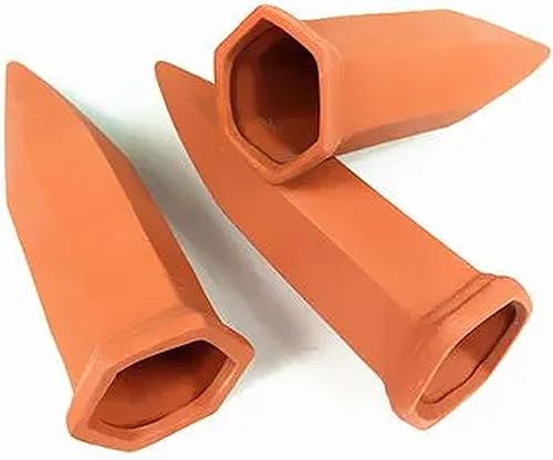 Miniatura 5 de Lorcnz Picos de riego de terracota, 10 piezas de arcilla con autorriego para macetas, picos de riego automático, dispositivos de riego para plantas
