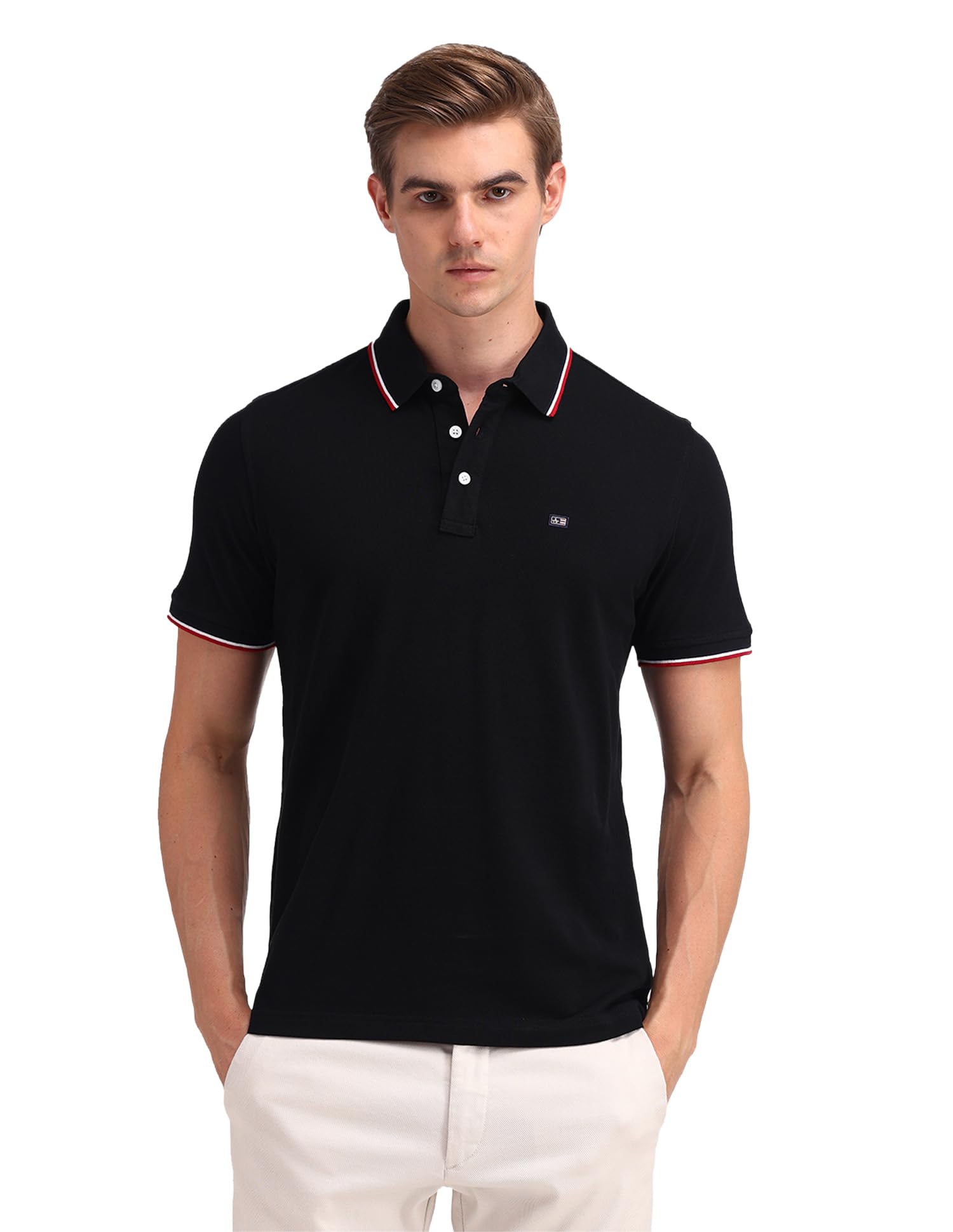 Arrow Sports Men Solid Regular Fit Polo Shirt-picture-36
