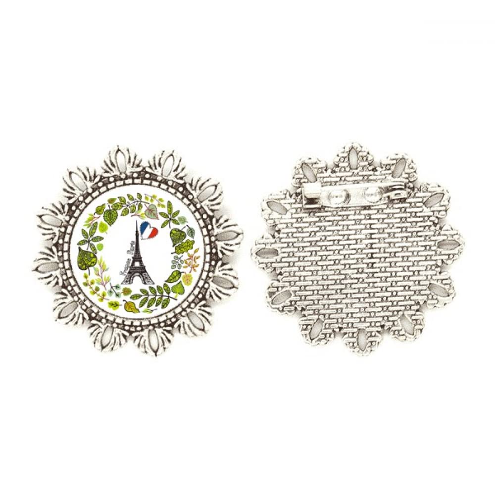 Broche de plata Torre Eiffel de París solución elegante para fijar bufandas 4
