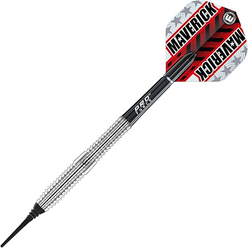 Miniatura 9 de Winmau Maverick - Juego de dardos profesionales de tungsteno con punta de acero de 0.74 oz con vuelos y tallos (ejes)